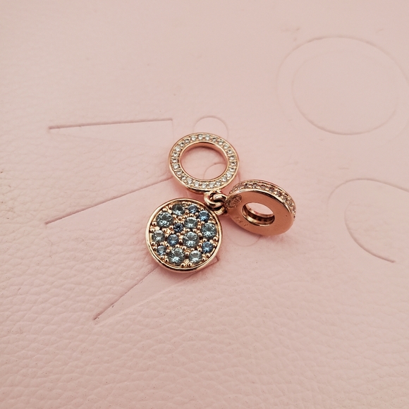 Pandora Rose Baby Blue Signature Charm SOLD - Picture 4 of 4